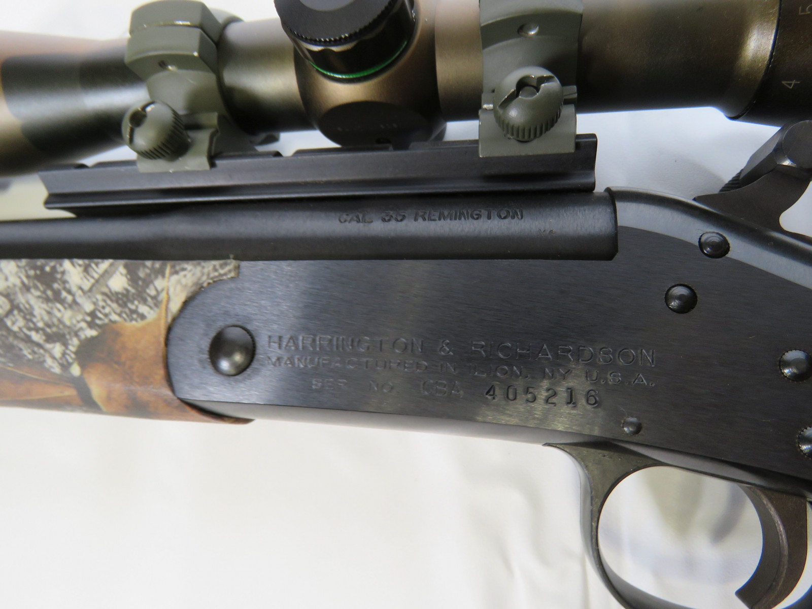 Harrington & Richardson Model 1871 .35REM with Scope Rifle - Image 9