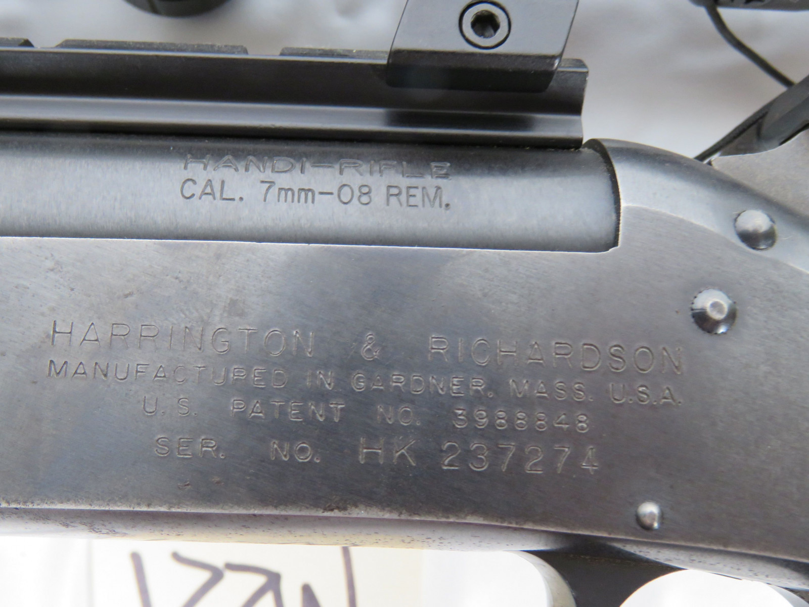 Harrington & Richardson 7mm-08 REM Handi Rifle with Scope and Stand - Image 10