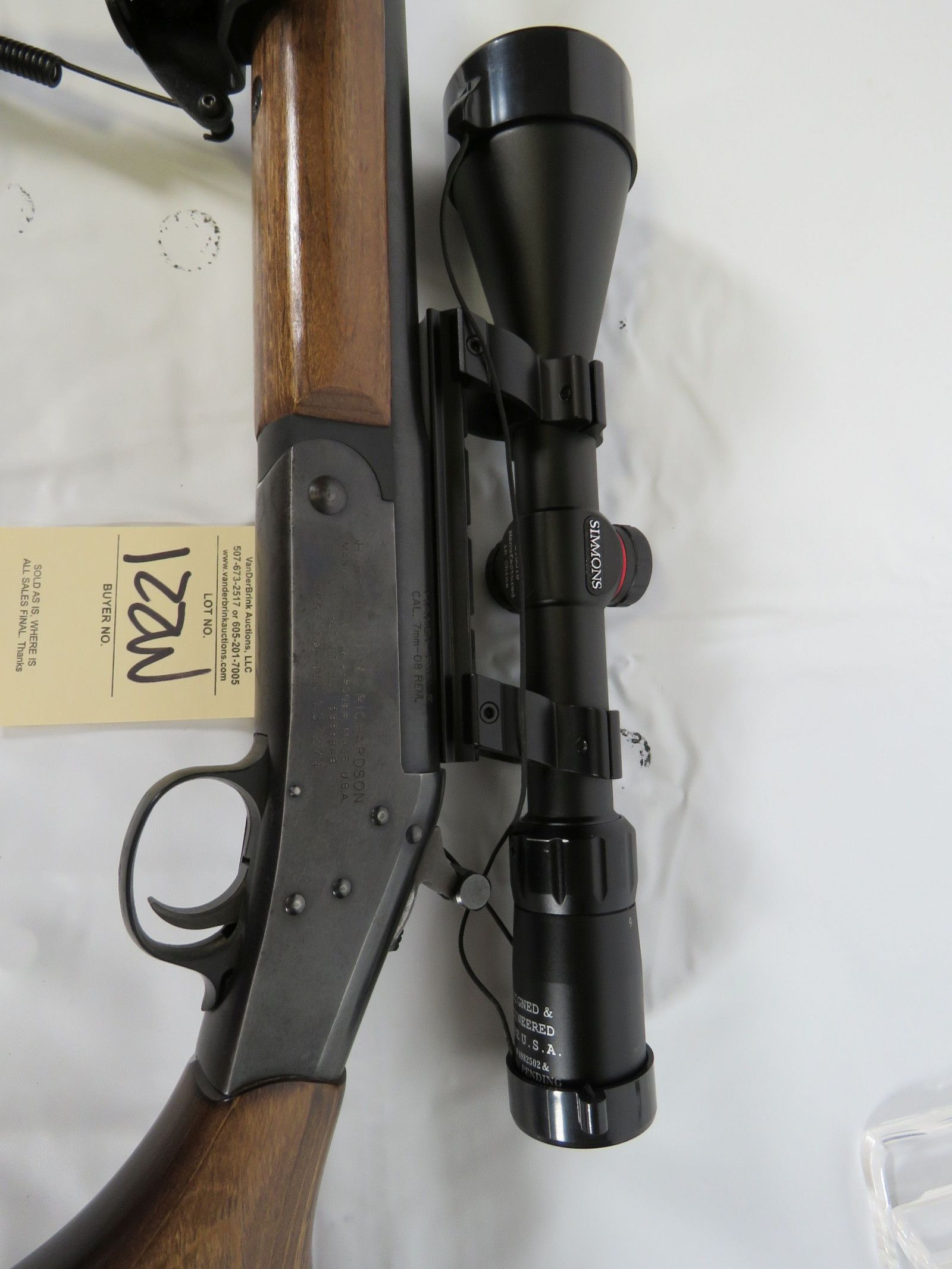 Harrington & Richardson 7mm-08 REM Handi Rifle with Scope and Stand - Image 11