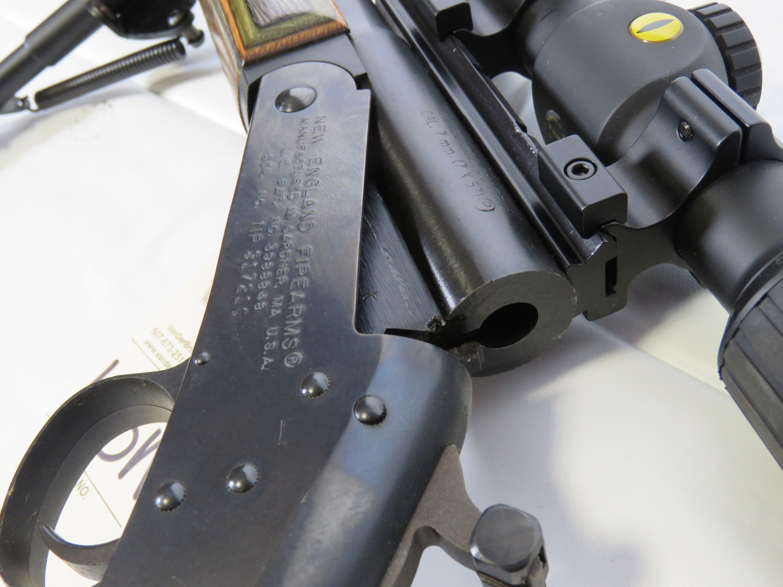 Harrington & Richardson Model SB2 Ultra 7mm (7x57) Rifle with Scope and Stand - Image 10