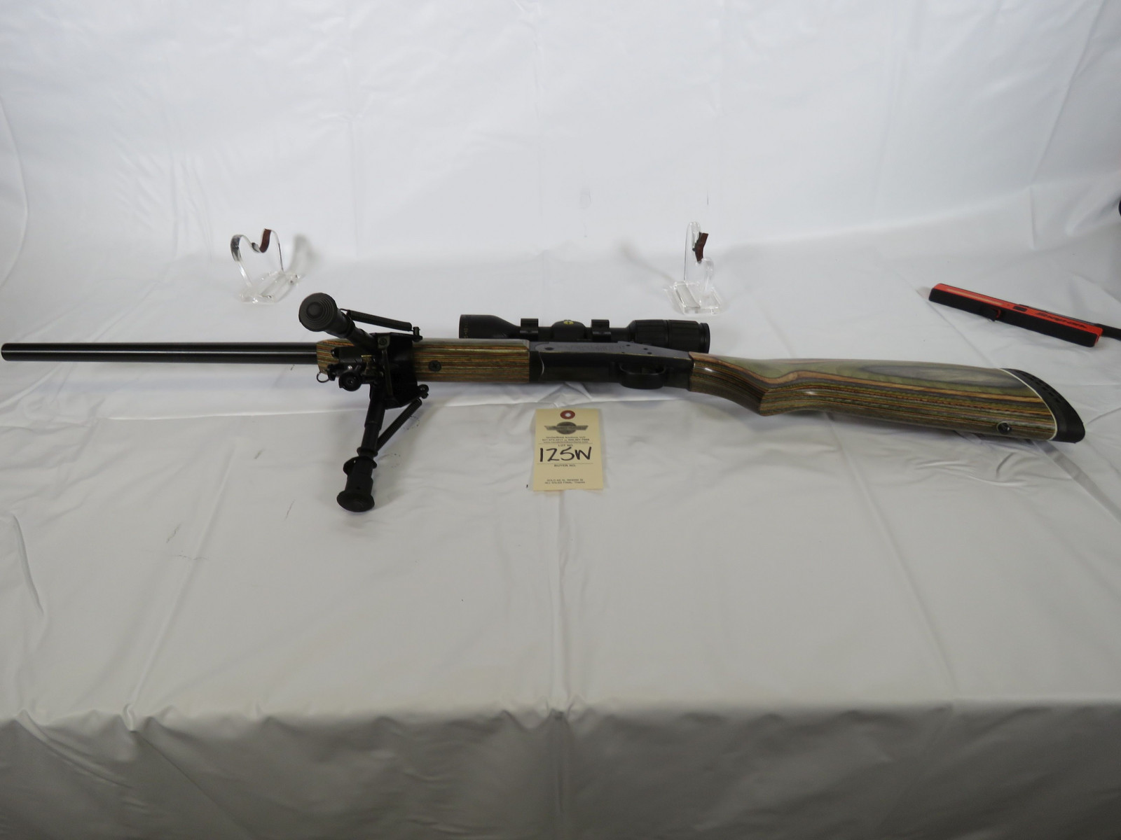 Harrington & Richardson Model SB2 Ultra 7mm (7x57) Rifle with Scope and Stand - Image 6