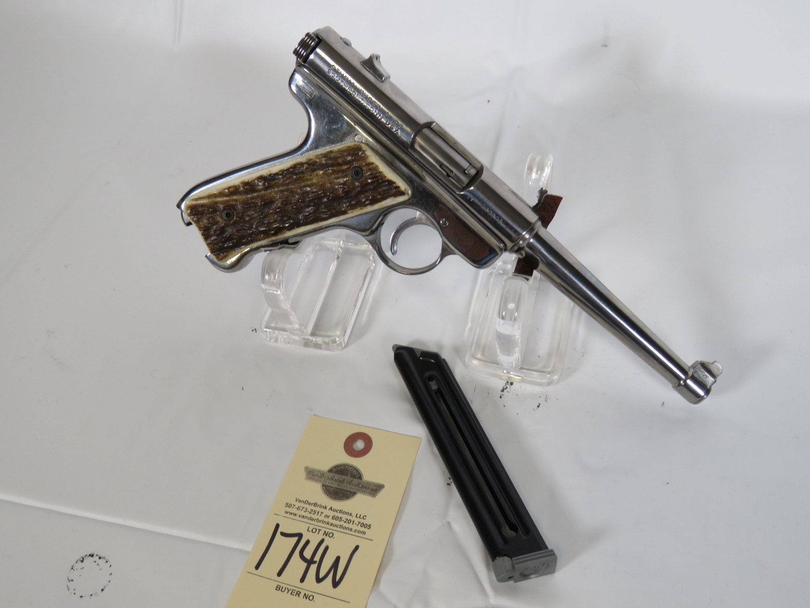 Ruger Mark 1 Target .22LR Semi-Automatic Pistol with Antler Grip - Image 4