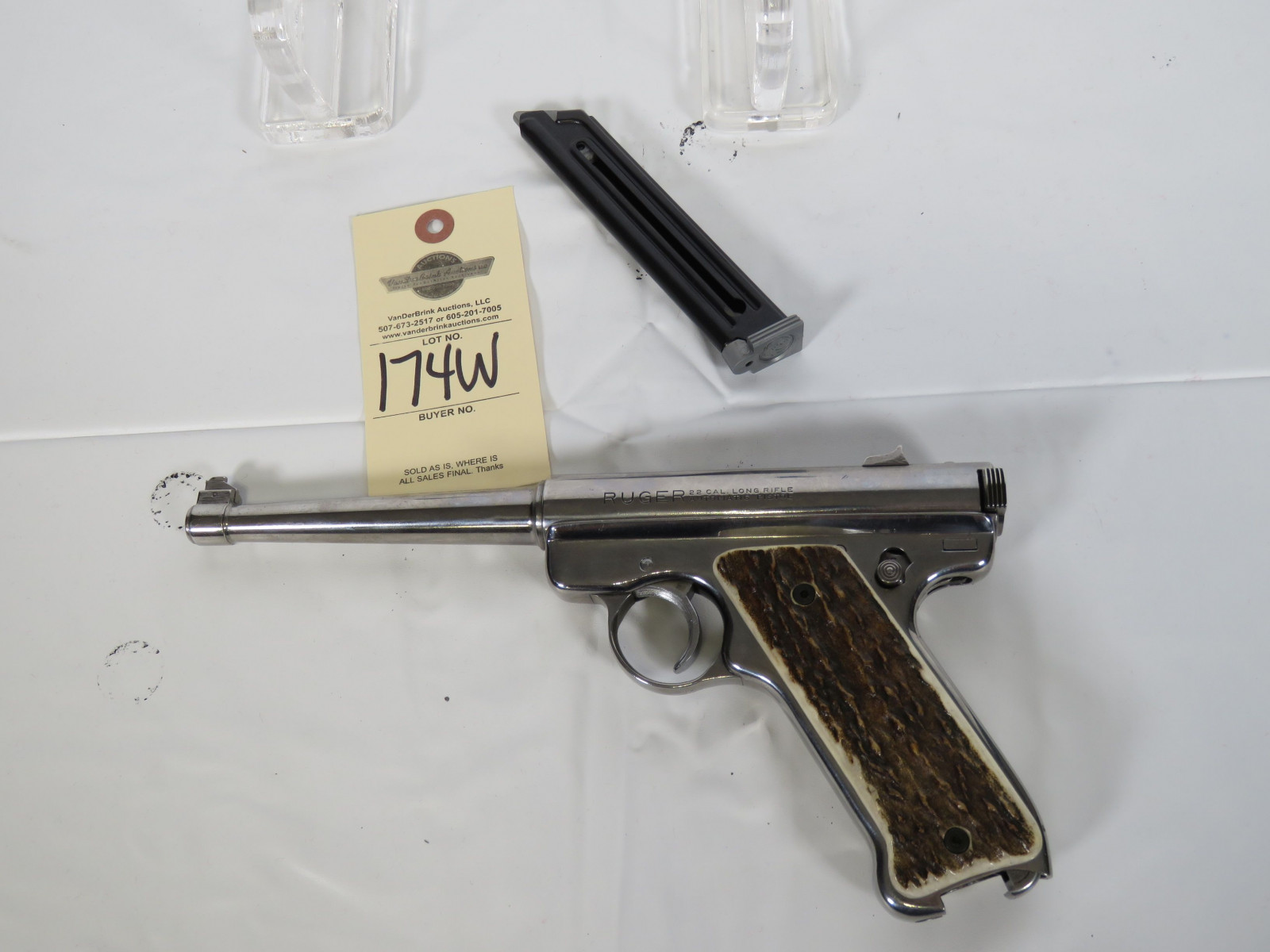 Ruger Mark 1 Target .22LR Semi-Automatic Pistol with Antler Grip - Image 6