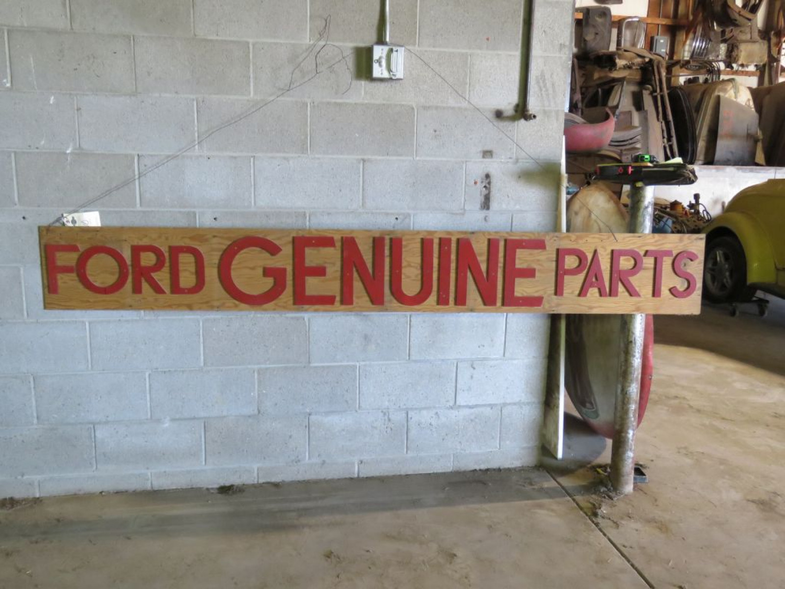 Homemade Wood Genuine Ford Parts - Image 1