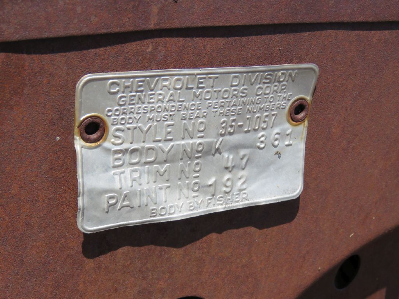 1935 Chevrolet Coupe Body - Image 9