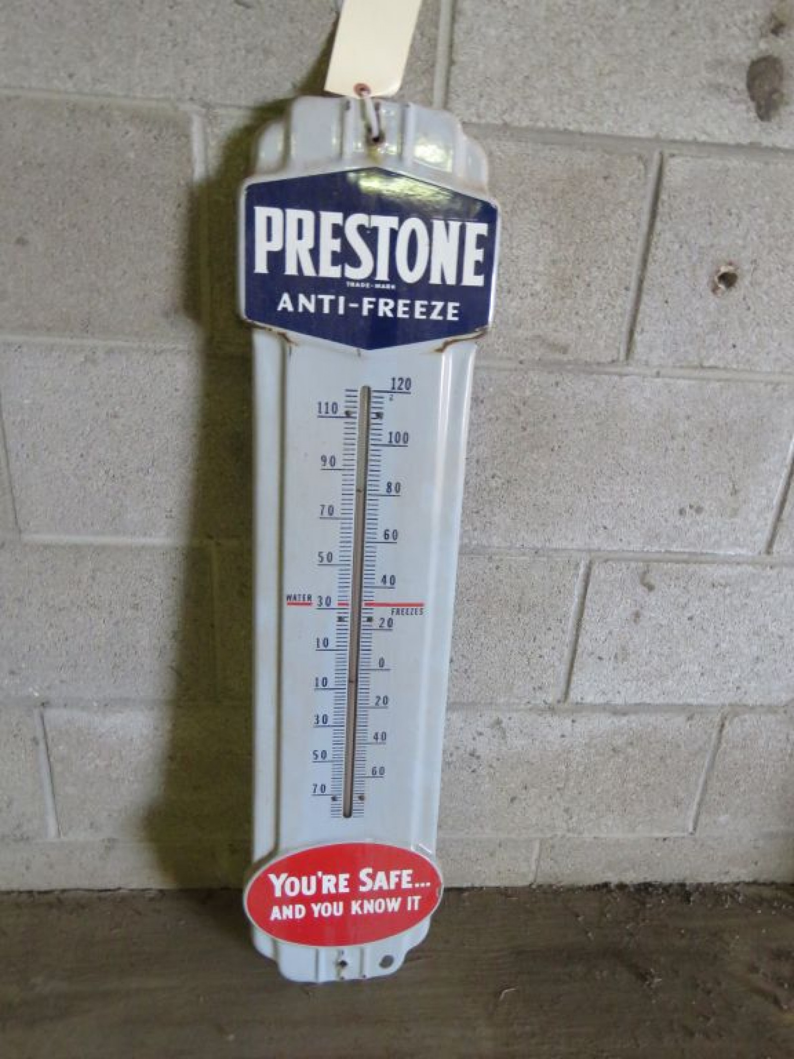 Prestone Porcelain Thermometer - Image 1