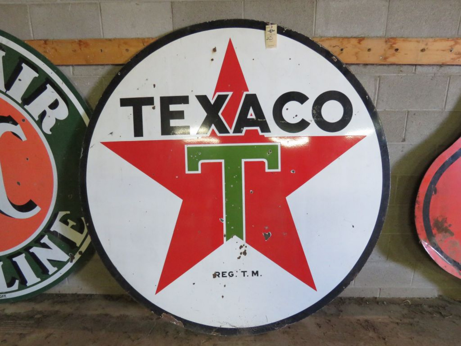 Texaco Double Sided Porcelain Sign - Image 1