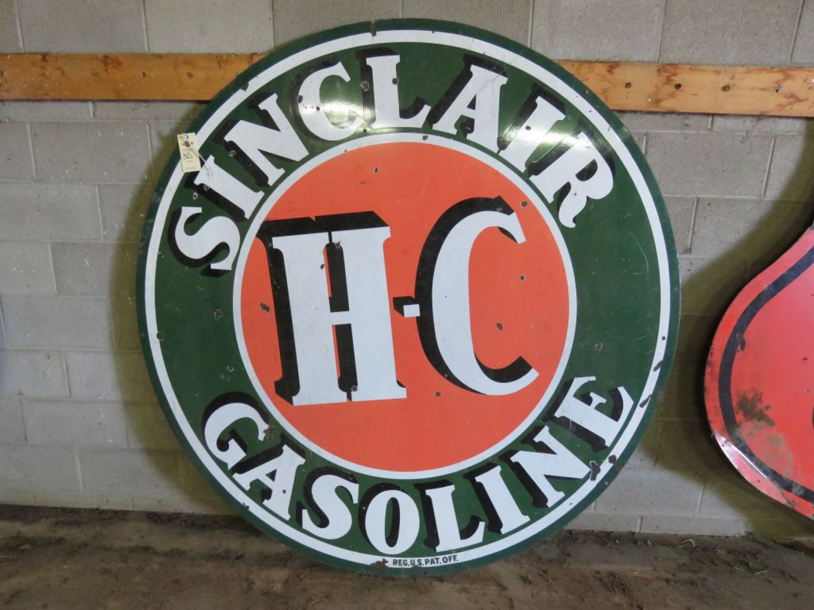 Sinclair Double Sided Porcelain Sign - Image 1