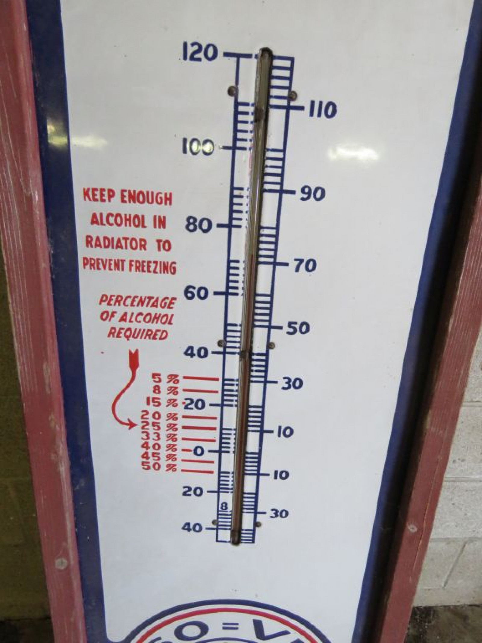 Iso-Vis Polarine Porcelain Thermometer Sign - Image 2