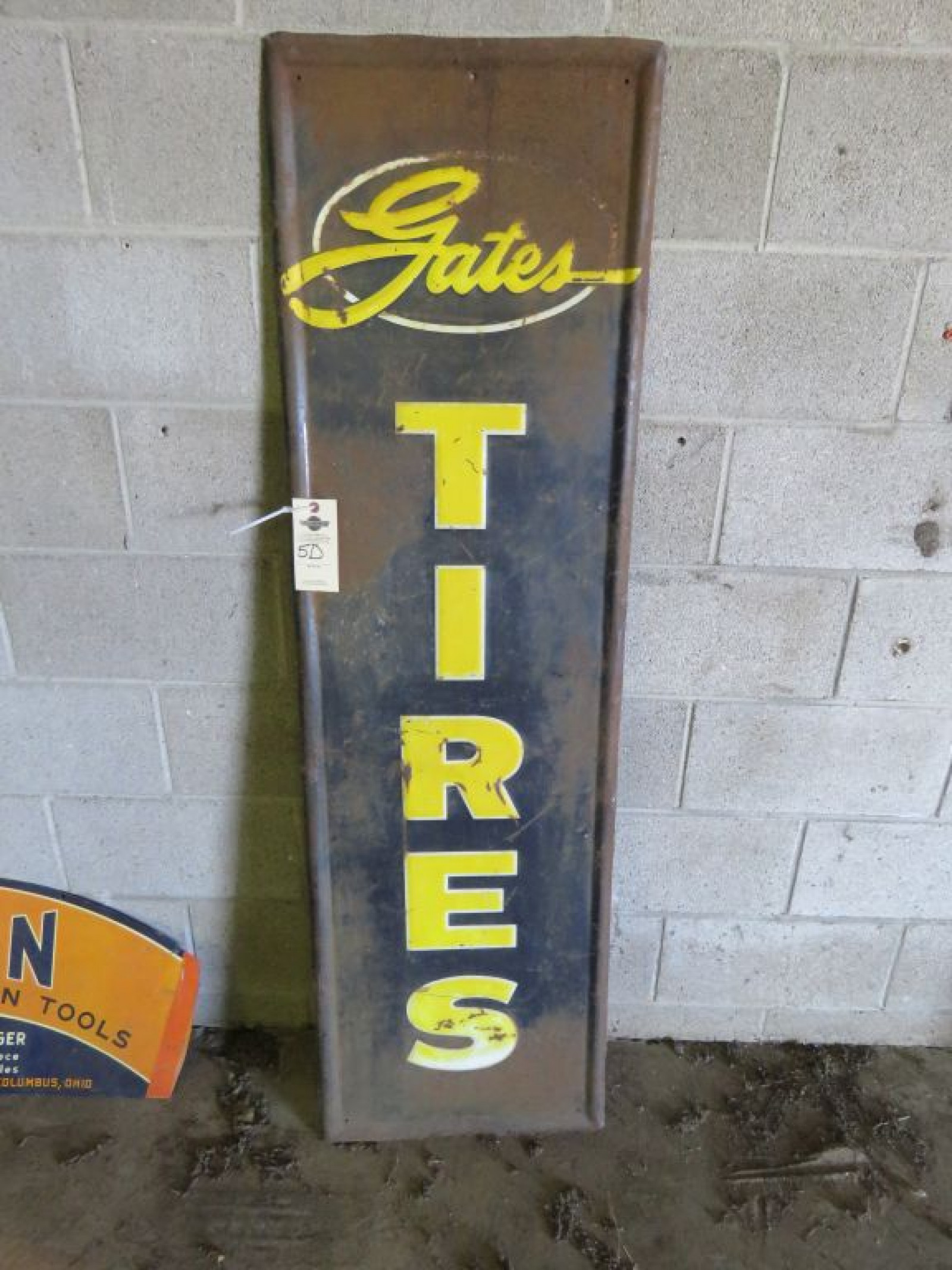 Gates Tires Painted Tin Sign - Image 2