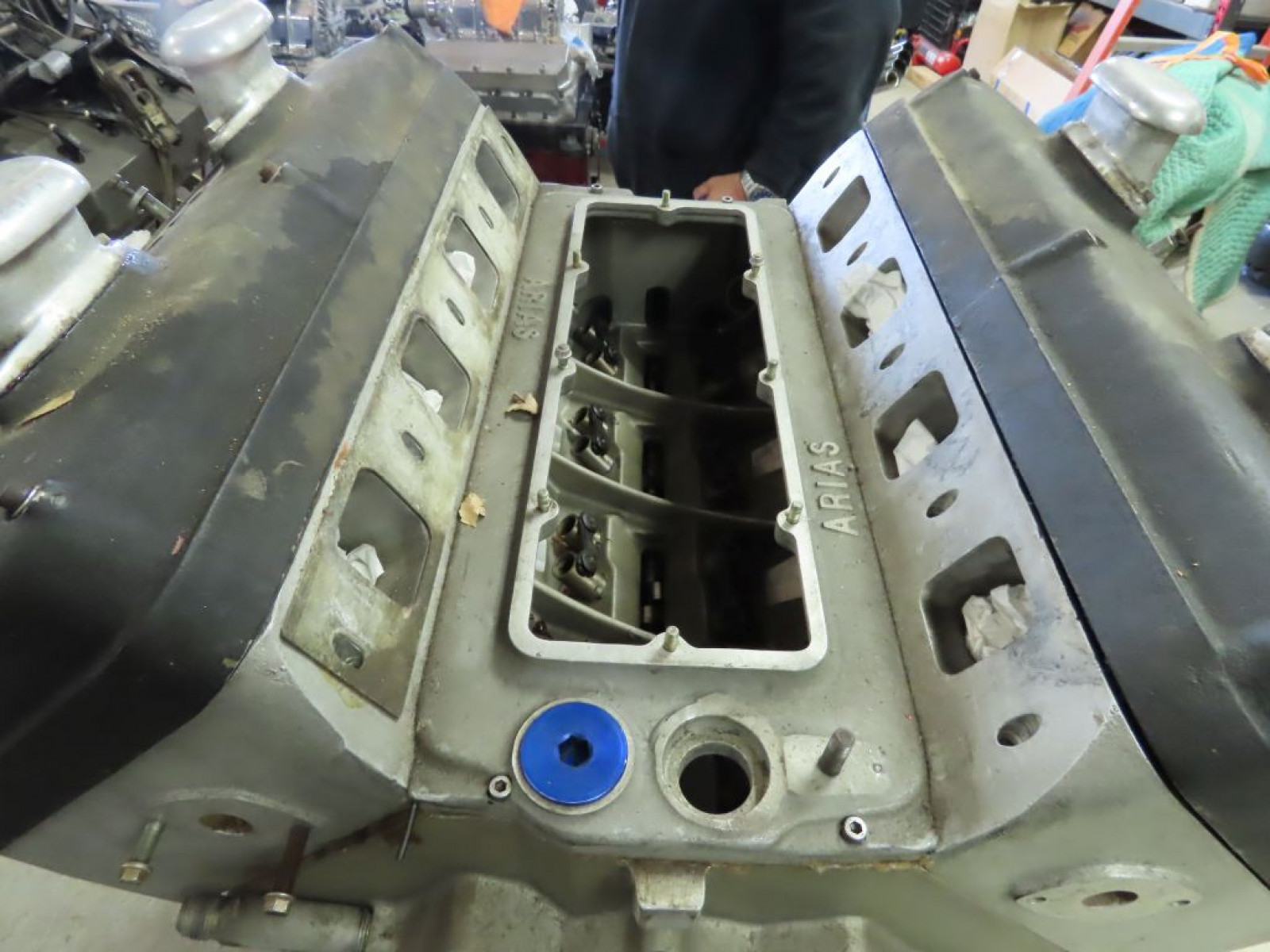 Keith Black Olds Aluminum Block- Arias Hemi Style Top fuel Motor - Image 5