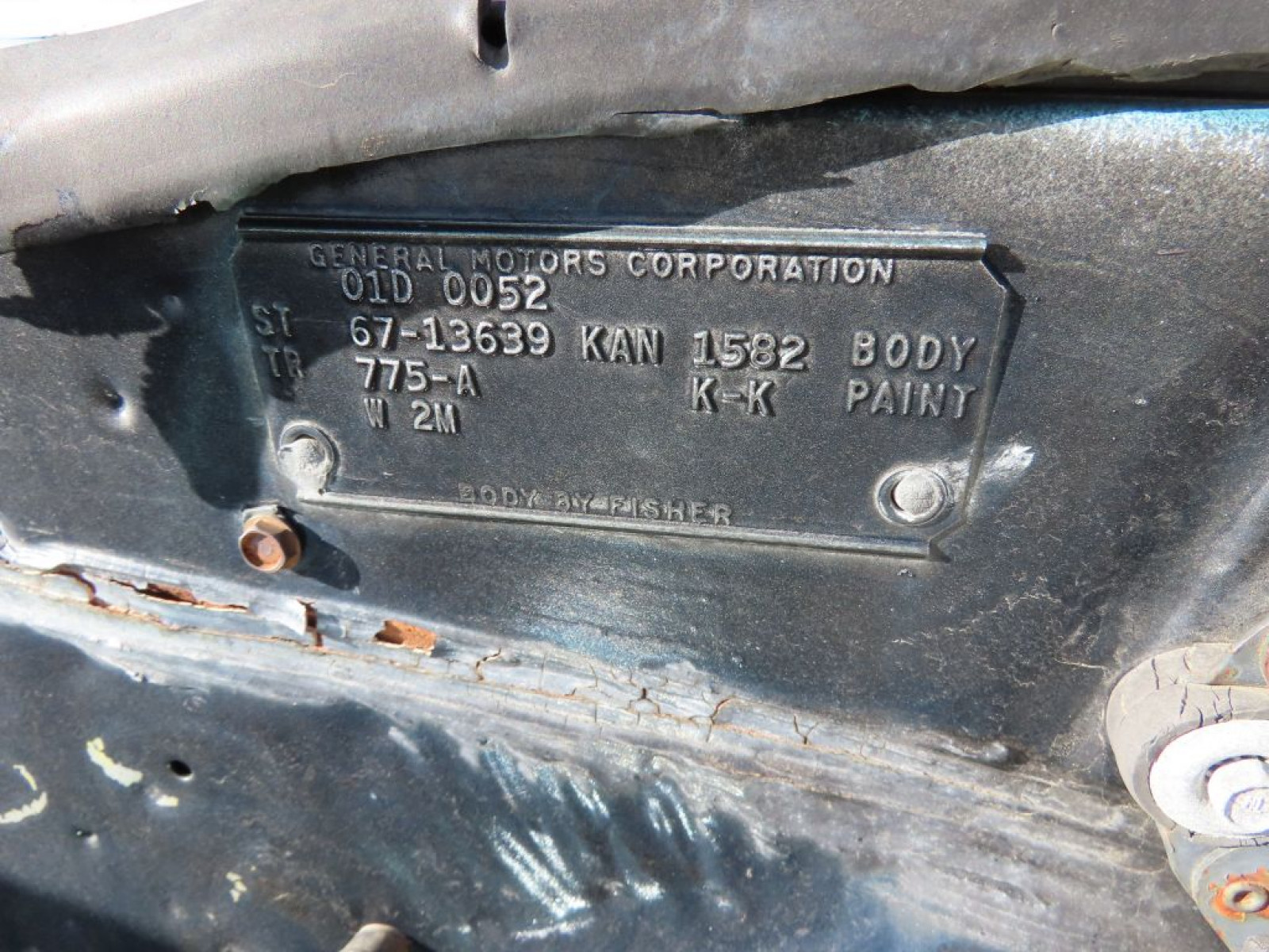 1967 Chevrolet Malibu 4dr Sedan for parts - Image 5