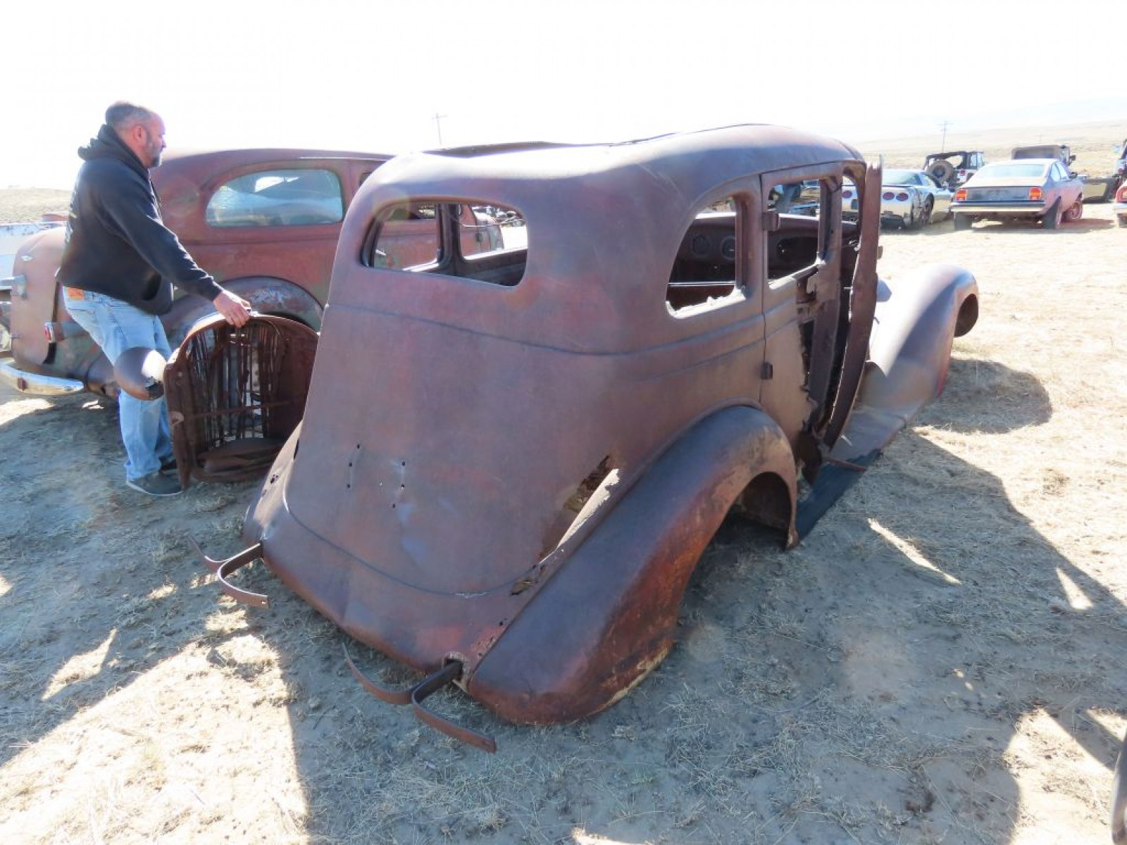 1937 Dodge or Plymouth 4dr Sedan Body for Project or Parts - Image 3