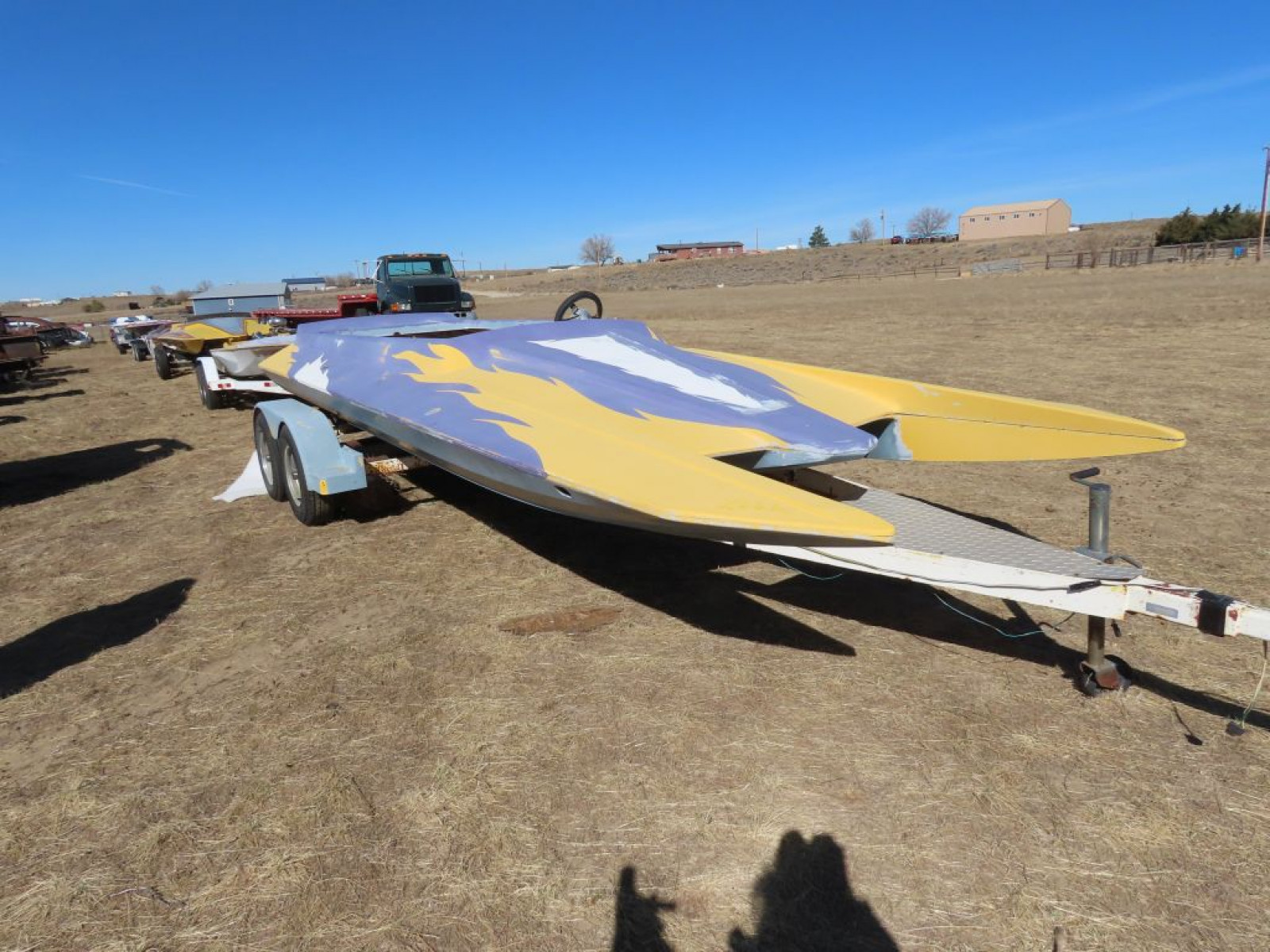 1980's Pickle fork Tunnel Style Speed Boat - Image 1