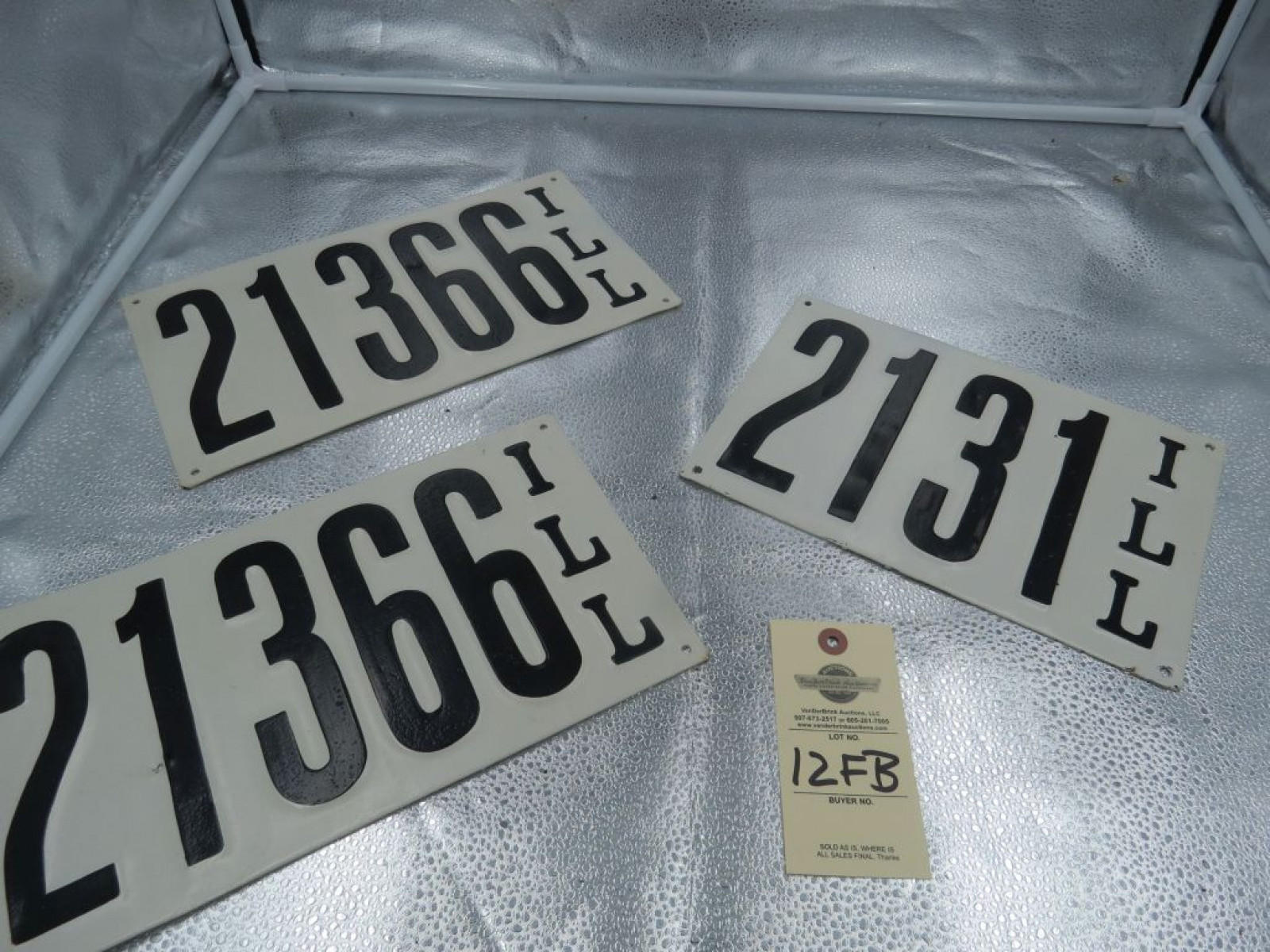 Restored Illionois License Plates from 1911 - Image 1
