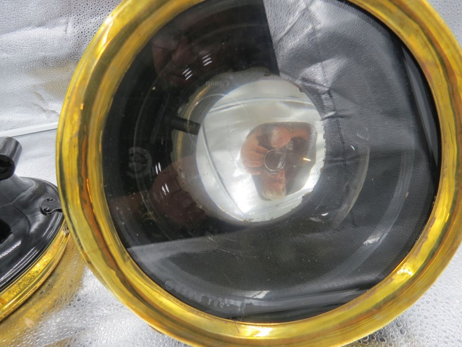Pair of Brass + Black Victor Headlights - Image 4