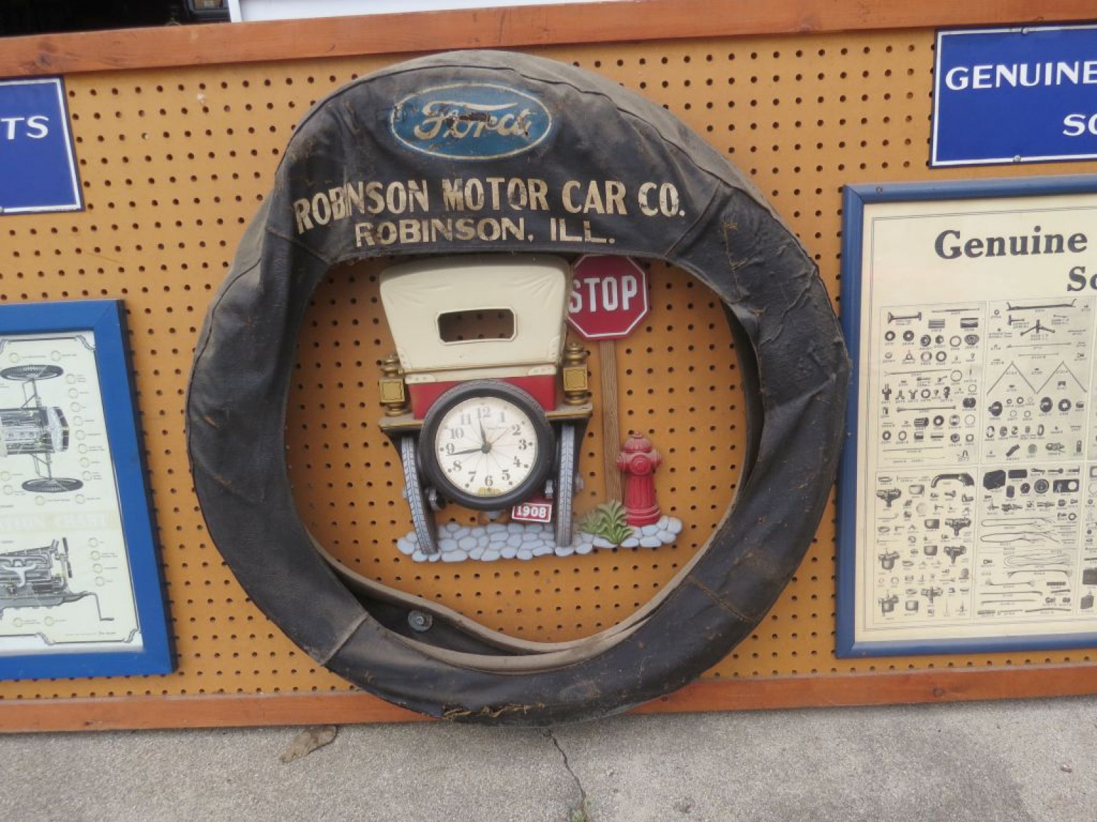 Board of Reproduction Signs and Tire Cover - Image 3