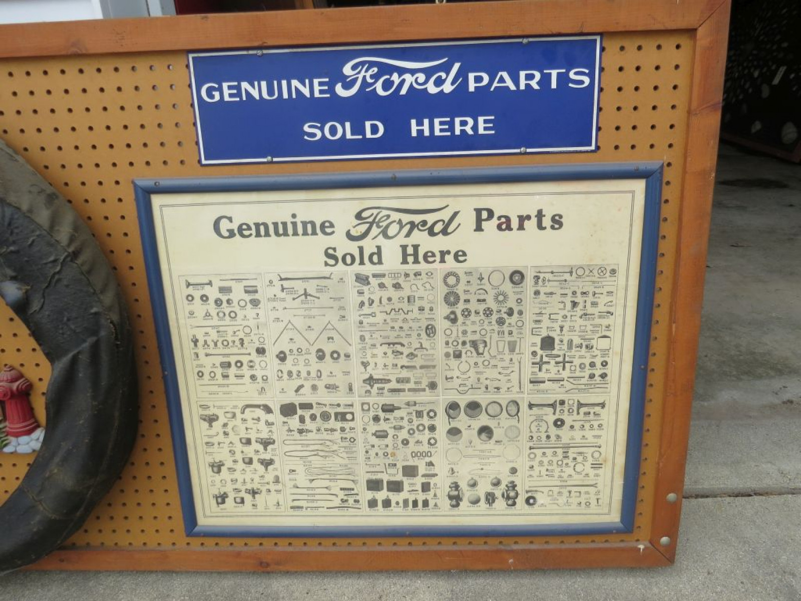 Board of Reproduction Signs and Tire Cover - Image 4
