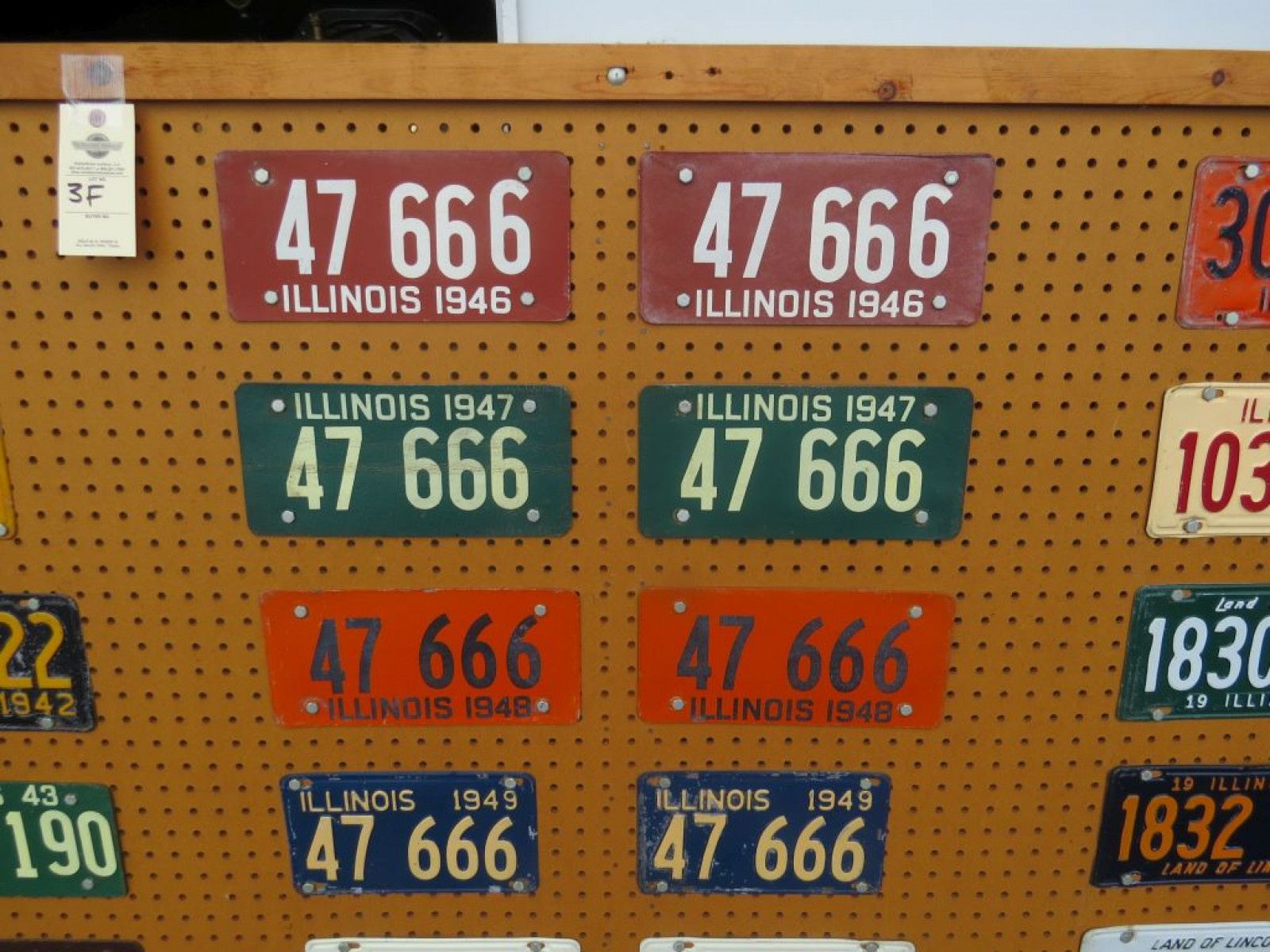 Complete Board of Illinois License Plates from 1940-1957 - Image 4