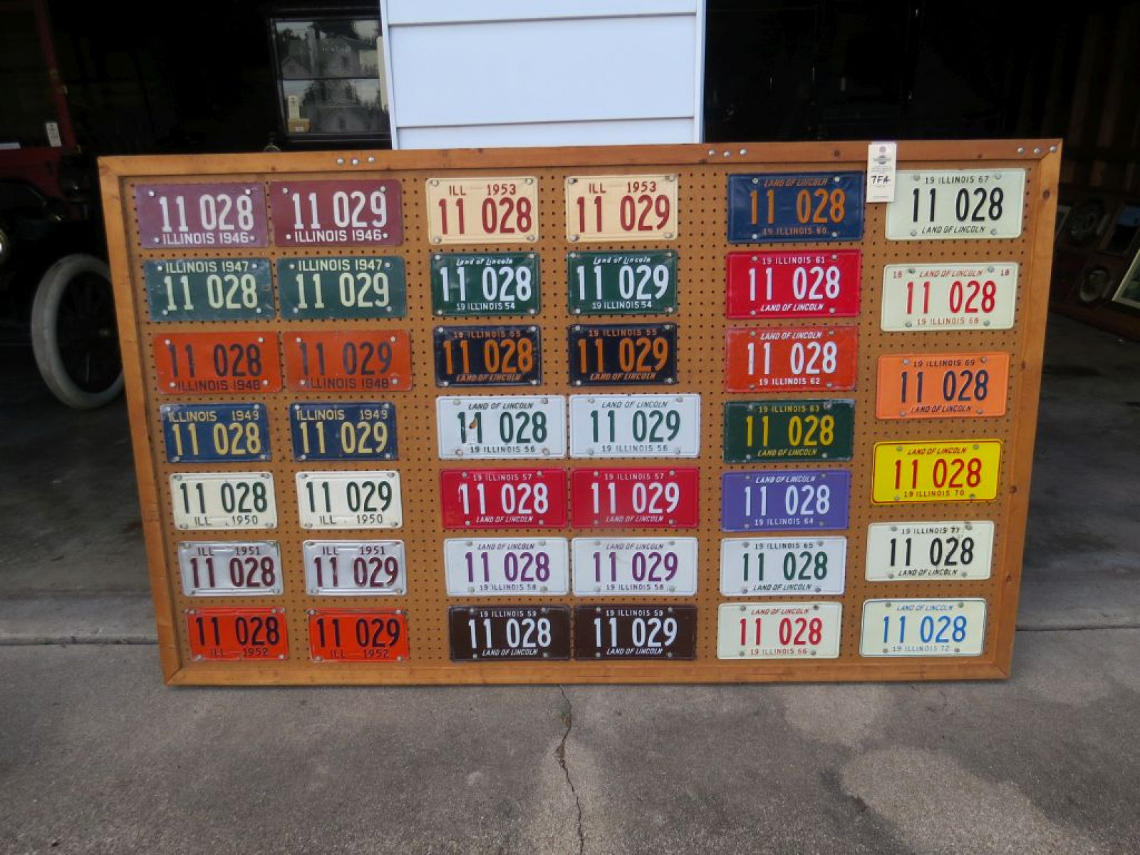 Board of Illinois License Plates from 1946-1972 - Image 1