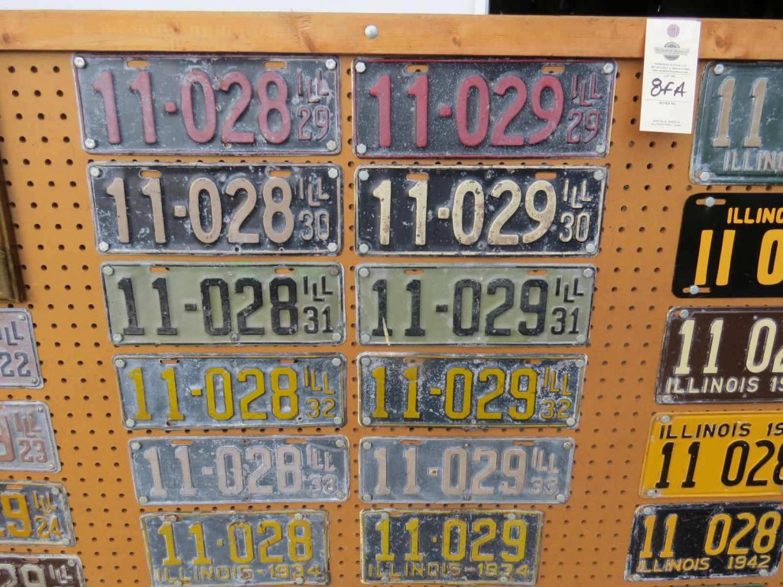 Board of Illinois License Plates from 1922-1945 - Image 4