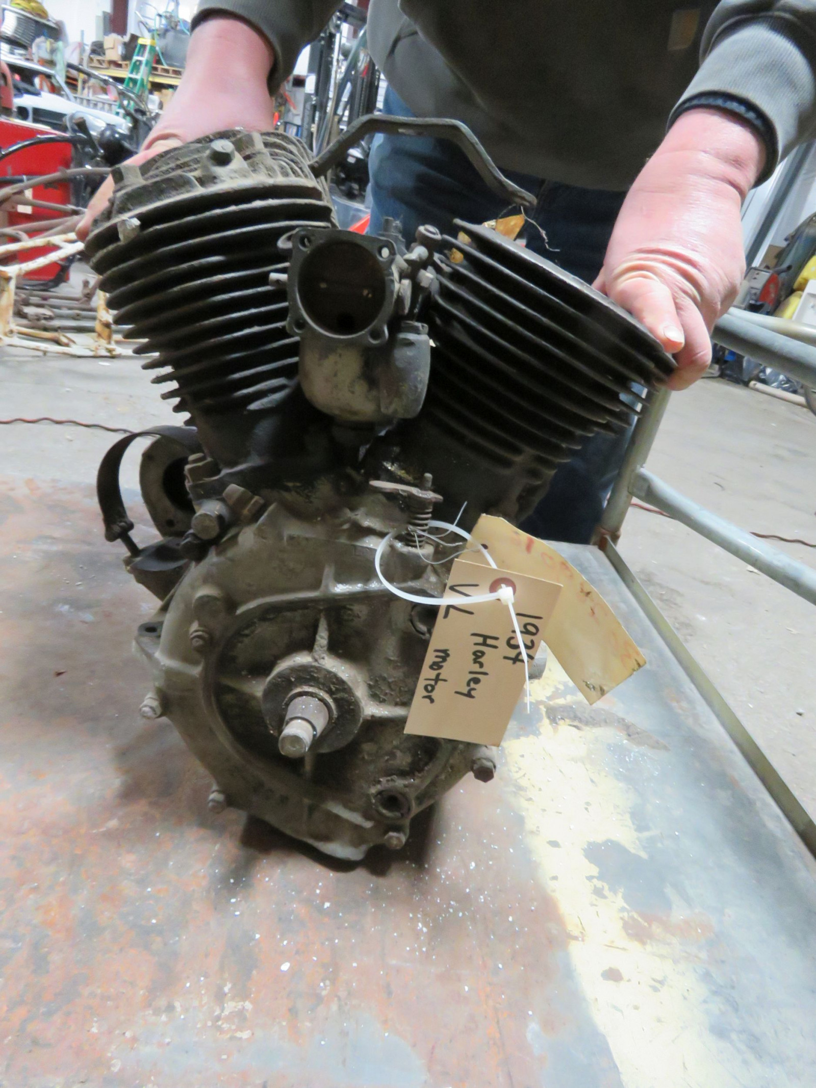 Lot 153H 1934 Harley Davidson VL Motorcycle Motor VanderBrink Auctions