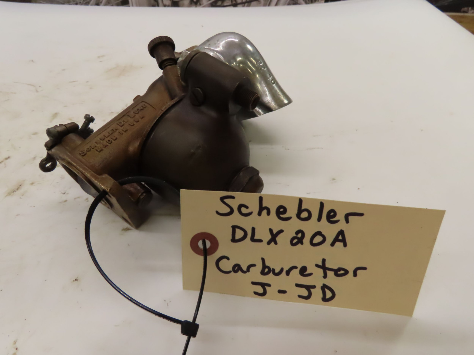 thumbnail image 2 of Cimarron Cycle Works Harley Linkert Schebler Carb Cover – Cast Alloy Bird Catcher Snoot For Bobber Roth Builds 2 of 2